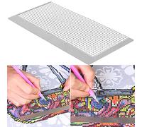 SoeHong Round 5D Diamond Painting Net Ruler, Stainless Steel Diamond Mesh Ruler, Point Drill Ruler DIY Needlework Tool Accessory with 1020 Blank Grids for Full Drill and Partial Drill - 140/140.5/141