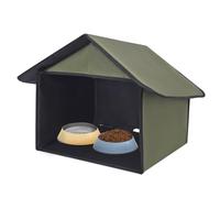 Soekoa Outdoor Cat Feeding Station, Stray Cat Shelter, Cat Shelter Outdoor for Food and Wate, Waterproof Pet Shelter for Cats Birds, Rabbits and Small Dog