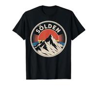 Sölden Alpine Ski Travel Mountain Value Graphic T-Shirt, Men, Black, M
