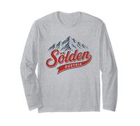 Sölden Austria Alpine Mountain Ski Resort Retro Graphic Long Sleeve T-Shirt