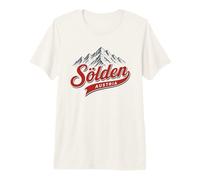 Sölden Austria Alpine Mountain Ski Resort Retro Graphic Premium T-Shirt