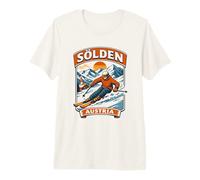 Sölden Austria Skiing Vintage Alpine Resort Premium T-Shirt