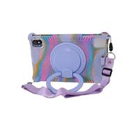 SOENS Compatible with TCL 10 Tab Max 4G 10.36""/Tab 10S 10L 10.1"" Case Soft Silicon Protect Shell Tablet Stand Cover with Strap(Color:Colourful Purple,Size:for TCL Tab 10L)