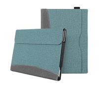 SOENS Full Wrap Fabric Patchwork PU Leather Tablet Case Suitable For Microsoft Surface Go 2/3 10.5inch Drop-proof Stand Case(Grey and Green)