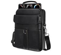SOENS Large Capacity PU Leather Laptop One Shoulder Bag Suitable For Huawei Matepad 12X/11.5S 2025 Waterproof Handbag Carrybag(Black,Matepad 11.5S 2025)