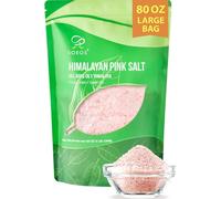 Soeos Himalayan Pink Salt, Fine Grain, 2.3kg, Non-GMO, Himalayan Pink Sea Salt, Kosher Salt for Mill Refill