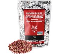 Soeos Sichuan Peppercorns, 4oz(113g), Authentic Szechuan Red Peppercorn, Numbing and Tingle Effect, Less Seeds, Strong Flavor, Essential for Mapo Tofu, Kung Pao Chicken and Asine Cusine