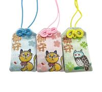 SÖPÖSÖPÖ Japanese Keychain Amulet Strap Charm Set - Made in Japan - Cute Amulet Japanese Style Souvenir Gift, S, Metal fittings, no stone