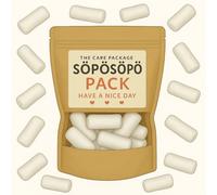 SÖPÖSÖPÖ Scandinavian Treat Pack - Skolekridt Menthol Dragée with Salty Liquorice Filling - 150g Nordic Candy Bag - Classic Danish Candy - Vegan soposopo pack