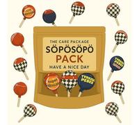 SÖPÖSÖPÖ Scandinavian Treat Pack - Tyrkisk Peber Salmiac Lollipops - (9pcs / 81g)- Vegan Nordic Candy with Hot Salty Licorice Kick - Made in Finland (Salmiakki Mix Lollipop Set)