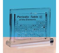 SOEPOTIX Periodic Table With Real Elements Samples - 360° Rotation Acrylic Display With 83 Elements - Chemistry Gifts for Adults and Teachers