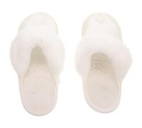 SOESFOUFU 1 Pair Winter Warm Shoe Inserts Fluffy Plush Clog Liners Lightweight Added Comfort for Cold Weather Size 40-41 Simple Style Beige
