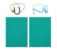 SOESFOUFU 1 Set Anti-Static Mat: ESD Soldering Mat - Heat-Resistant Rubber Static Pad with Grounding Wrist Strap for Phone PC Electronics Repair & ESD Sensitive Device 15.8x12"