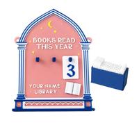 SOESFOUFU 1 set Book Counter Standing Sign: Reading Accessories - Ornament for Bookshelf Decor and Bookworms - Tracker Sign for Reading Goal Display
