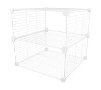 SOESFOUFU 1 Set Freezer Dividers: 2 Grids Modular Drawer Separator, Deep Freezer Storage Bins - Metal Mesh Shelf Organizer For Refrigerator Organization 37x37x36cm