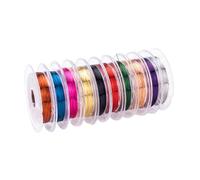 SOESFOUFU 10 Rolls Copper Colored Wire for Jewelry Making with Great Flexibility and Good Ductility Suitable for Framing and Decorative Crafts for Artistic DIY Random Color