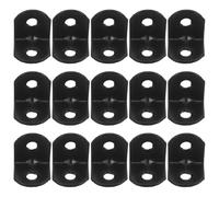 SOESFOUFU 100Pcs Black Heavy Duty L-Bracket Corner Braces 20X20X2.0Mm Metal Shelf Support Brackets for Wood Shelves and Wall Mounted