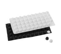 SOESFOUFU 100Pcs Bump Dots for Visually Impaired - Silicone Braille Tactile Dots Self Adhesive - Low Vision Assistive Markers for Remote Controls Appliances Keyboards, Black & White