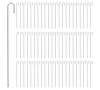 SOESFOUFU 100pcs Heavy Duty Chain Link Wire Ties - Multipurpose 6.5in Long Hooked Stainless Steel Wire Fence Ties - Chain Link Fence to Posts and Rails