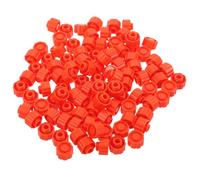 SOESFOUFU 100pcs Industrial Syringe Tip Cap Set, Airtight Luer Lock Caps for Precise Glue, Ink, Perfume Dispensing, Red for Chemistry and DIY Applications