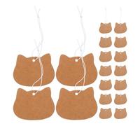 SOESFOUFU 100pcs Kraft Paper Pricing Tags Elastic String Sale Tags Writable Blank Price Labels with Attractive Element and Durability for Retail Store Use
