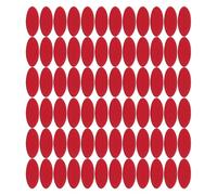 SOESFOUFU 100pcs Wireless Mouse Feet Pads Enhanced Lateral Traction and Anti-slip Microtextured Smooth Surface, Curved Edge Design for Office and Gaming, Size 1.70x0.70x0.20cm, Red