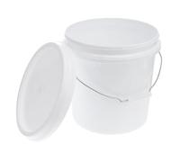 SOESFOUFU 10l round Plastic Bucket Container with Lid Handle Large Capacity White Plastic Pail Bucket for Home Outdoor Cleaning Supplies Storage