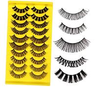 SOESFOUFU 10pairs Natural False Eyelashes for Women Lightweight Comfortable Makeup Lashes for Weddings Parties and Special Occasions and Realistic Extensions