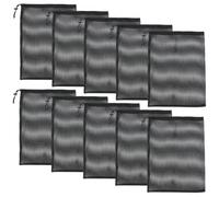 SOESFOUFU 10pcs Black Mesh Drawstring Bags for Swimming and Sport, Tear-resistant Polyester Material with Space Saving Design, Lightweight and Sturdy Storage Bags for Laundry and Gym Use