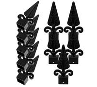 SOESFOUFU 10Pcs Black Plastic Fence Post Cap Replacement, Column Wraps for Porch, Designed to Prevent Weathering and Splitting, for Garden and Yard Gate Frame Sides