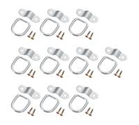 SOESFOUFU 10pcs D-Shaped Tow Hooks Trailer Towing Hooks Galvanized Iron Pull Rings Silver Sturdy Easy to Install for Outdoor Use on Pickup and Kayak