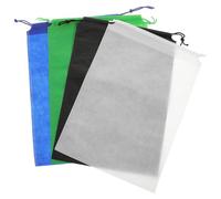 SOESFOUFU 10pcs Drawstring Shoe Storage Bags Portable Travel Pouches Non-Woven Tear Resistant Shoe Organizers Secure for Travel Use Assorted Colours Random Color