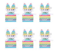SOESFOUFU 10pcs Easter Treat Boxes Bunny Candy Boxes Paper Sturdy and Reliable with Handle for Easter Candy Party Supplies and Spring Decorations