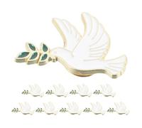 SOESFOUFU 10pcs Elegant Flag Pin Featuring Peace Dove Lapel Pins Badge with Zinc Alloy Material and Meticulous Craftsmanship, Versatile Accessory for Women on Formal Occasions and Suits