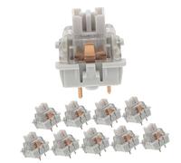 SOESFOUFU 10pcs Gray Wood Shaft Factory Lubricated Linear Switch for Mechanical Keyboard Gaming Switch Part Replacement Supplies