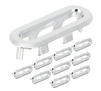 SOESFOUFU 10pcs Oval Sink Basin Trim Overflow Covers Plastic Bathroom Kitchen Overflow Drain Caps Easy Install Water Blockers for Home Hotels Shopping Malls
