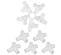 SOESFOUFU 10pcs Plastic Closet Rod Connector Four Way Joint with Enhanced Durability and Sturdy Shelf Post Coupling for Dormitories and Dressing Rooms, 20mm Furniture Hardware Accessories