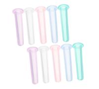SOESFOUFU 10pcs Silicone Cupping Set for Face Neck Body Vacuum Massage Cups for Wrinkle Reduction Relaxation Portable Lightweight Design for Go Treatments