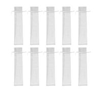 SOESFOUFU 10pcs Silver Organza Drawstring Bags for Bracelets and Jewelry, Portable Multi-function Packaging Bags with Classic Fashion Style, for Weddings and Going with A Hand Fan