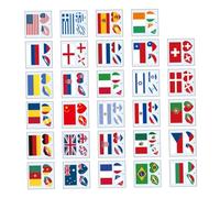 SOESFOUFU 116pcs Temporary Patriotic Face Flag Stickers 60x60mm Waterproof Sweat-resistant for Sports Events Marathon and 4th of July Celebrations