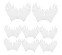 SOESFOUFU 12 Pairs White Cotton Gloves for Working and Dry Hands Breathable Moisturizing Fingerless Gloves for Women and Men Comfortable Protective for Crafting Music and Formal Use