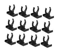 SOESFOUFU 12pcs Adjustable Black PP Plastic Cabinet Leveler Clips Thickened Furniture Leg Raiser Board Plinth Clamp for Home Shop Hotel Floor Protection