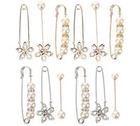 SOESFOUFU 12pcs Alloy Sweater Pin Clip and Dress Clips Set, Decorative Clothing Accessory for Ladies, Fashionable Mixed Style Pins for Shopping and Leisure Use