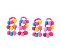 SOESFOUFU 12pcs Children’s Pompom Balls Hair Ties Elastic Hair Bands Baby Accessories Suitable for Toddlers and Girls Styling Random Color