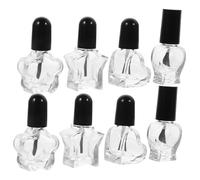 SOESFOUFU 12pcs Empty Glass Nail Polish Bottle Brush Sub-packed Nail Gels Bottle for Art Polish Storage