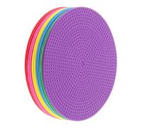 SOESFOUFU 12pcs Flat round Pvc Spot Markers for Soccer Training, 4-inch Soccer Practice Markers to Define Boundaries and Enhance Spatial Awareness in Learning Environment Random Color