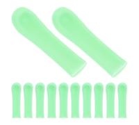 SOESFOUFU 12Pcs Reusable Silicone Earwax Removal Sleeves Green Ear Cleaner Tips Replacement Covers for Family Ear Care Health Maintenance