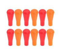 SOESFOUFU 12pcs Rubber Blunt End Arrowheads Tips for Practice Arrows with Red and Orange Colours, Minimizing Damage to Equipment and Targets, for Clubs and Home Backyards Archery Use