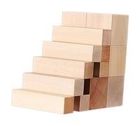 SOESFOUFU 13pcs Basswood Blocks Smooth Unfinished Wood for and DIY Crafts Portable Travel-Friendly Variety for Artists and Hobbyists