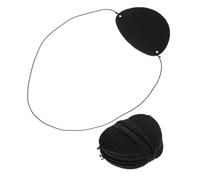 SOESFOUFU 14pcs Black Felt Single Eye Patch with Soft String Pirate Printing Design for Festival Halloween Cosplay Party Props Adorable Pirate Eye Mask for Boys